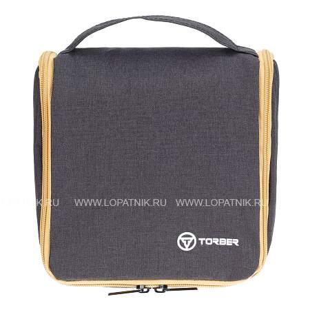 несессер torber, дорожный, чёрный/бежевый, полиэстер 300d, 20 х 18 х 8 см t415-bei Torber