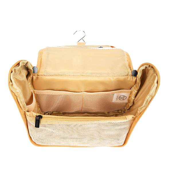 Несессер TORBER, дорожный, чёрный/бежевый, полиэстер 300D, 20 х 18 х 8 см T415-BEI Torber, Артикул: T415-BEI фото №1