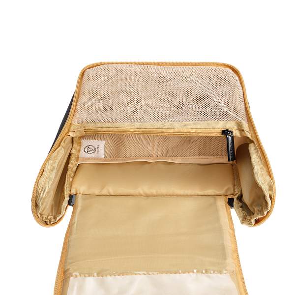 Несессер TORBER, дорожный, чёрный/бежевый, полиэстер 300D, 20 х 18 х 8 см T415-BEI Torber, Артикул: T415-BEI фото №1