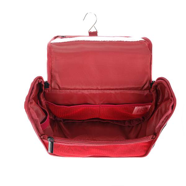 Несессер TORBER, дорожный, чёрный/бордовый, полиэстер 300D, 20 х 18 х 8 см T415-BRD Torber, Артикул: T415-BRD фото №1