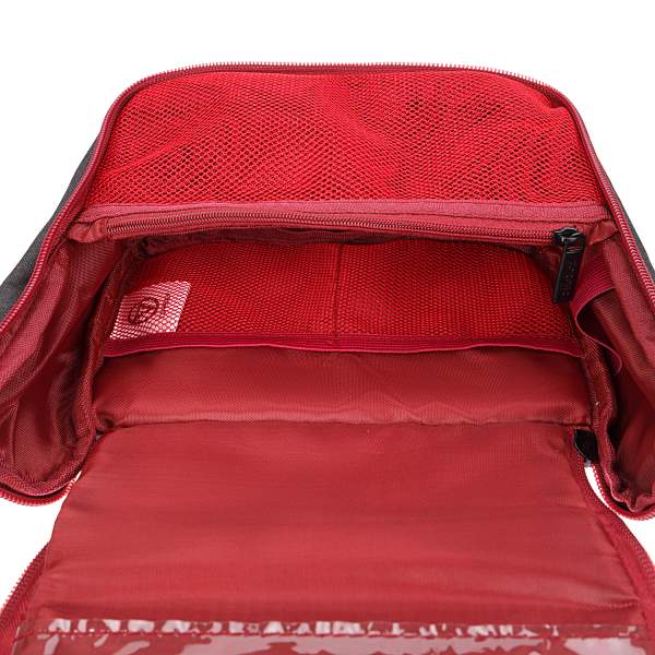 Несессер TORBER, дорожный, чёрный/бордовый, полиэстер 300D, 20 х 18 х 8 см T415-BRD Torber, Артикул: T415-BRD фото №1