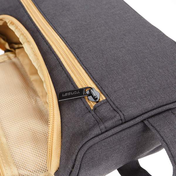 Несессер TORBER, дорожный, чёрный/бежевый, полиэстер 300D, 24 х 16 х 9 см T055-BEI Torber, Артикул: T055-BEI фото №1