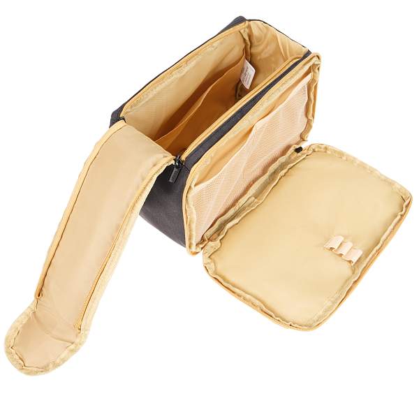 Несессер TORBER, дорожный, чёрный/бежевый, полиэстер 300D, 27 х 17 х 14 см T318-BEI Torber, Артикул: T318-BEI фото №1