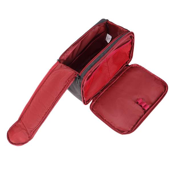 Несессер TORBER, дорожный, чёрный/бордовый, полиэстер 300D, 27 х 17 х 14 см T318-BRD Torber, Артикул: T318-BRD фото №1