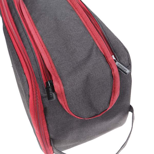 Несессер TORBER, дорожный, чёрный/бордовый, полиэстер 300D, 27 х 17 х 14 см T318-BRD Torber, Артикул: T318-BRD фото №1