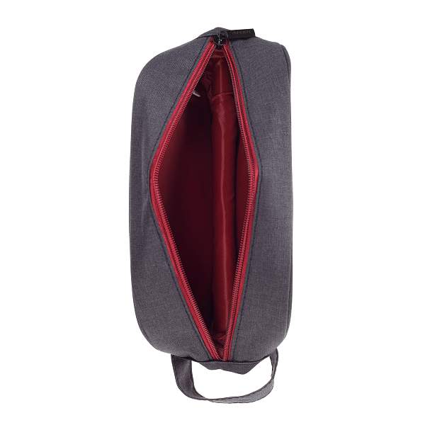 Несессер TORBER, дорожный, чёрный/бордовый, полиэстер 300D, 23 х 12 х 10 см T056-BRD Torber, Артикул: T056-BRD фото №1