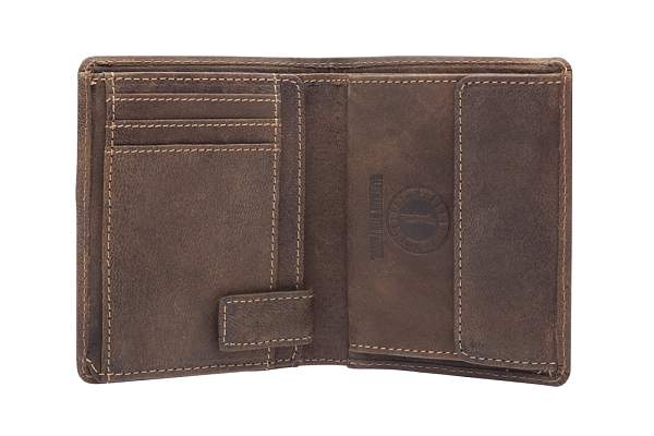 Бумажник KLONDIKE «Don», натуральная кожа в темно-коричневом цвете, 9,5 х 12 см KD1008-03 KLONDIKE 1896, Артикул: KD1008-03 фото №1