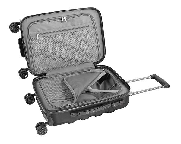 Чемодан BUGATTI Galatea, чёрный, поликарбонат / АБС-пластик, 36,5х24,5х56 см, 37,54 л 49709401 BUGATTI, Артикул: 49709401 фото №1