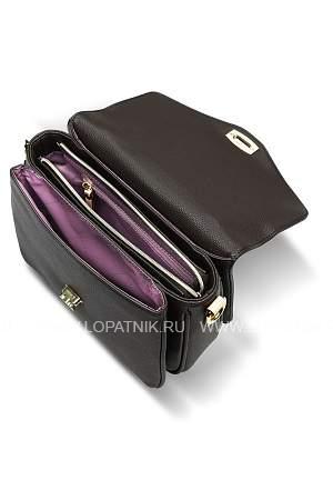 сумка женская bugatti ella, тёмно-коричневая, полиуретан, 29х10х22 см 49663402 BUGATTI
