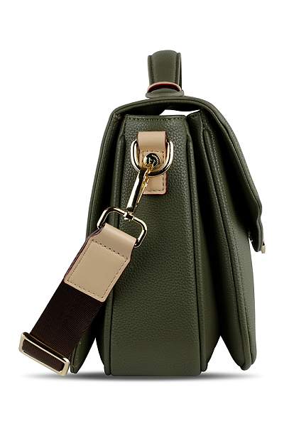 Сумка женская BUGATTI Ella, оливковая, полиуретан, 29х10х22 см 49663484 BUGATTI, Артикул: 49663484 фото №1