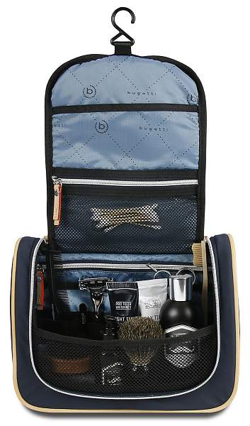 Несессер дорожный BUGATTI Lido, синий, полиэстер, 26х10х20 см, 4,5 л 49361023 BUGATTI, Артикул: 49361023 фото №1