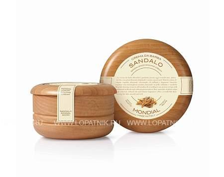 крем для бритья mondial "sandalo" с ароматом сандалового дерева, деревянная чаша, 140 мл cl-140-s MONDIAL