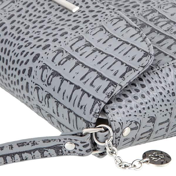 Сумка серый Sergio Belotti 7080 Croco grey Caprice Sergio Belotti, Артикул: 7080 Croco grey Caprice фото №1