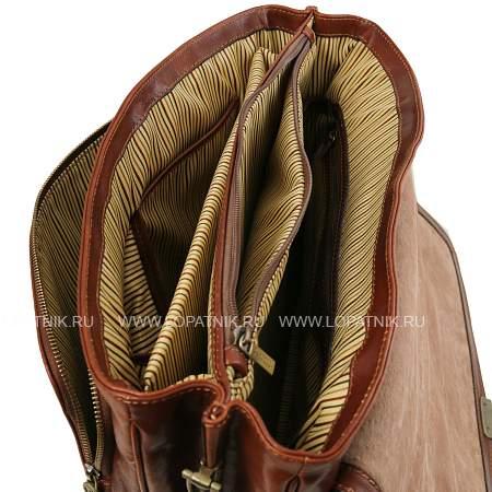 кожаный умный портфель для ноутбука alessandria, темно-коричневый Tuscany