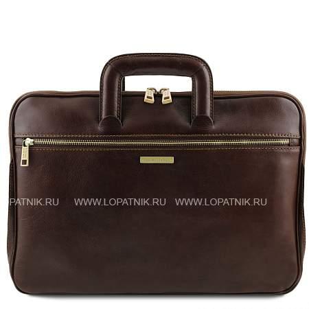 кожаный портфель для документов caserta, темно-коричневый Tuscany