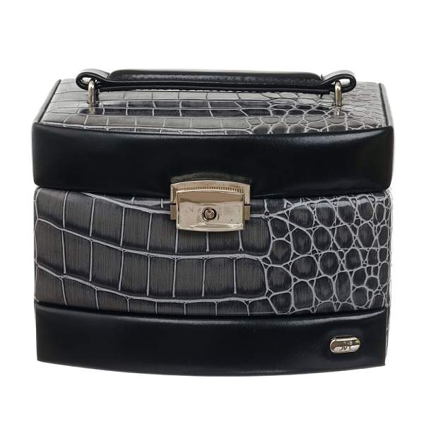 Шкатулка для украшений Jardin D'Ete, цвет антрацит, "рептилия", 15,8 х 13 х 11,5 см P6031 JARDIN D'ETE, Артикул: P6031 фото №1