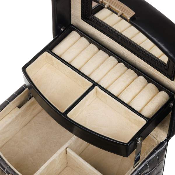 Шкатулка для украшений Jardin D'Ete, цвет антрацит, "рептилия", 15,8 х 13 х 11,5 см P6031 JARDIN D'ETE, Артикул: P6031 фото №1