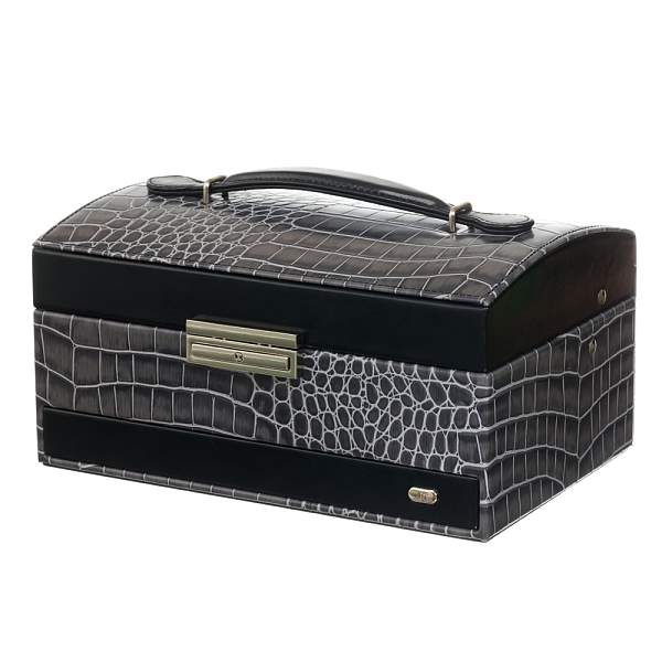 Шкатулка для украшений Jardin D'Ete, цвет антрацит, "рептилия", 24,8 х 16 х 12,5 см P6032 JARDIN D'ETE, Артикул: P6032 фото №1