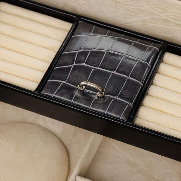 Шкатулка для украшений Jardin D'Ete, цвет антрацит, "рептилия", 24,8 х 16 х 12,5 см P6032 JARDIN D'ETE, Артикул: P6032 фото №1