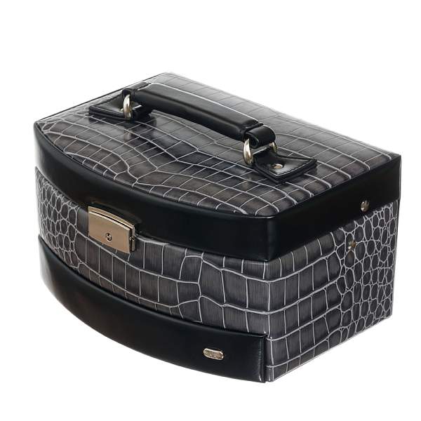 Шкатулка для украшений Jardin D'Ete, цвет антрацит, "рептилия", 22 х 16 х 12,8 см P6033 JARDIN D'ETE, Артикул: P6033 фото №1