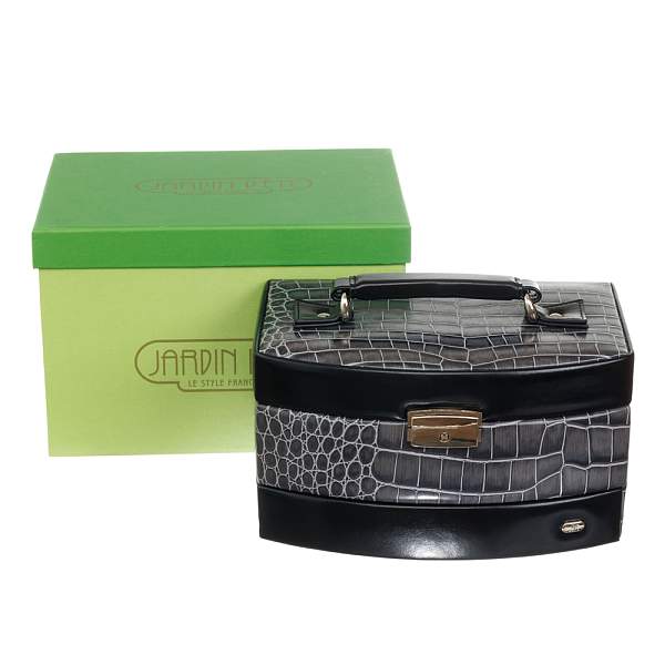 Шкатулка для украшений Jardin D'Ete, цвет антрацит, "рептилия", 22 х 16 х 12,8 см P6033 JARDIN D'ETE, Артикул: P6033 фото №1