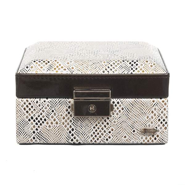 Шкатулка для украшений Jardin D'Ete, цвет бежево-золотистый, "змея", 13,2 х 12,3 х 7,8 см P6293 JARDIN D'ETE, Артикул: P6293 фото №1