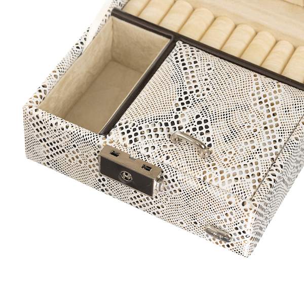 Шкатулка для украшений Jardin D'Ete, цвет бежево-золотистый, "змея", 13,2 х 12,3 х 7,8 см P6293 JARDIN D'ETE, Артикул: P6293 фото №1