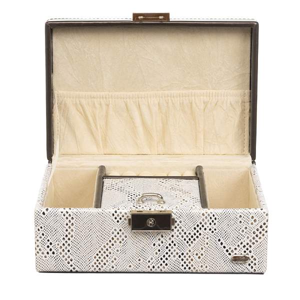 Шкатулка для украшений Jardin D'Ete, цвет бежево-золотистый, "змея", 18,3 х 12,3 х 8,6 см P6292 JARDIN D'ETE, Артикул: P6292 фото №1