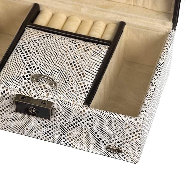 Шкатулка для украшений Jardin D'Ete, цвет бежево-золотистый, "змея", 18,3 х 12,3 х 8,6 см P6292 JARDIN D'ETE, Артикул: P6292 фото №1