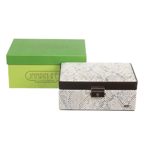 Шкатулка для украшений Jardin D'Ete, цвет бежево-золотистый, "змея", 18,3 х 12,3 х 8,6 см P6292 JARDIN D'ETE, Артикул: P6292 фото №1