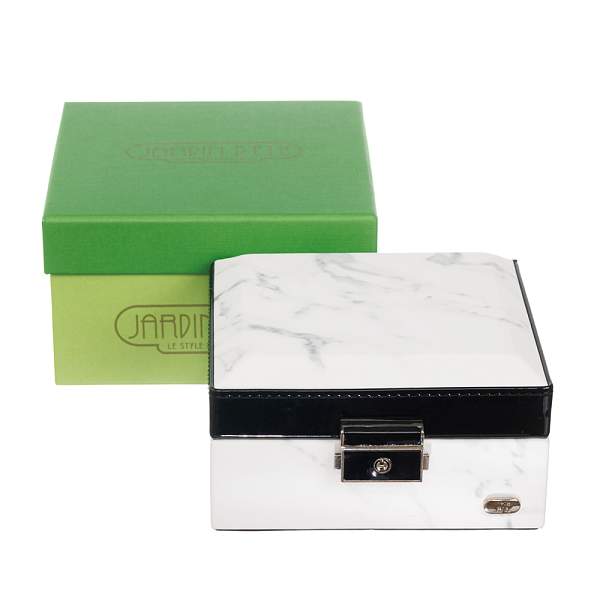 Шкатулка для украшений Jardin D'Ete, цвет белый мрамор, 13,2 х 12,3 х 7,8 см P6269B JARDIN D'ETE, Артикул: P6269B фото №1