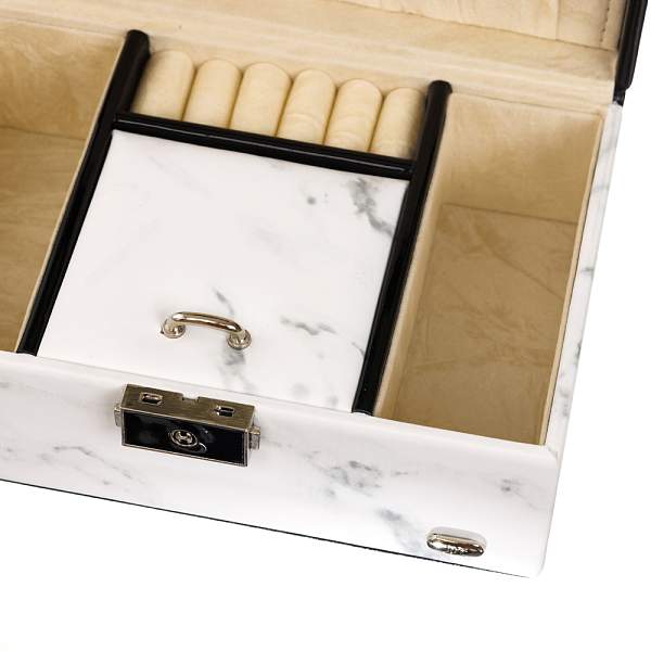 Шкатулка для украшений Jardin D'Ete, цвет белый мрамор, 18,3 х 12,3 х 8,6 см P6270B JARDIN D'ETE, Артикул: P6270B фото №1