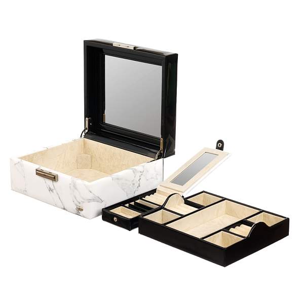 Шкатулка для украшений Jardin D'Ete, цвет белый мрамор, 24,3 х 21,6 х 11,3 см P6271B JARDIN D'ETE, Артикул: P6271B фото №1