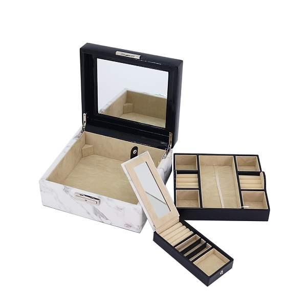 Шкатулка для украшений Jardin D'Ete, цвет белый мрамор, 24,3 х 21,6 х 11,3 см P6271B JARDIN D'ETE, Артикул: P6271B фото №1