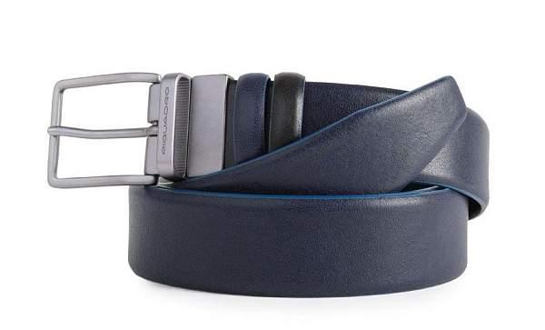 Ремень Piquadro двусторонний черный/синий Piquadro, Артикул: CU4878B2S/NBLU фото №1