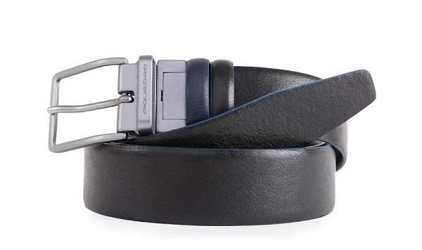 Ремень Piquadro двусторонний черный/синий Piquadro, Артикул: CU4878B2S/NBLU фото №1