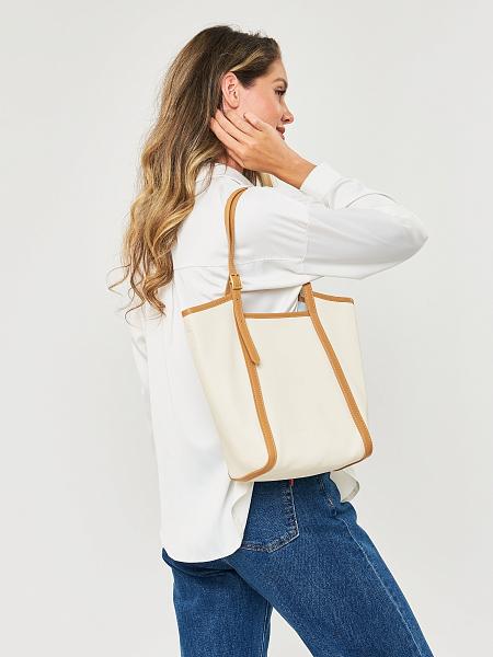 JS-1907-62 белая сумка женская (кожа) Jane's Story Jane's Story, Артикул: JS-1907-62 фото №1