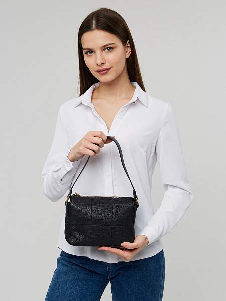 JS-9943-04 черная сумка женская (кожа) Jane's Story Jane's Story, Артикул: JS-9943-04 фото №1