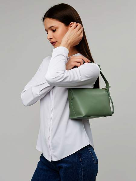 JS-9941-65 зеленая сумка женская (кожа) Jane's Story Jane's Story, Артикул: JS-9941-65 фото №1