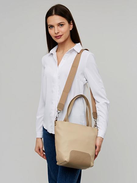 JS-82080-61 бежевая сумка женская (кожа) Jane's Story Jane's Story, Артикул: JS-82080-61 фото №1