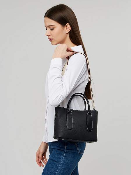 JS-KS-9238-04 черная сумка женская (кожа) Jane's Story Jane's Story, Артикул: JS-KS-9238-04 фото №1