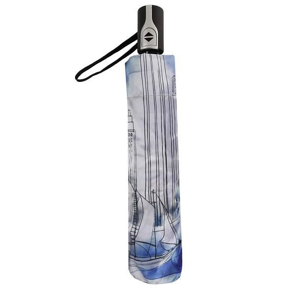 UFLS0042-8 Зонт женский облегченный,  автомат, 3 сложения, сатин Fabretti, Артикул: UFLS0042-8 фото №1