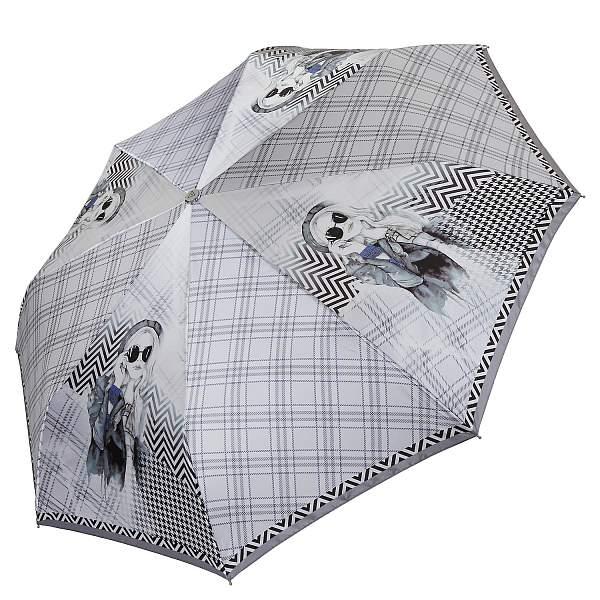 L-20252-9 Зонт жен. Fabretti, облегченный автомат, 3 сложения, сатин Fabretti, Артикул: L-20252-9 фото №1