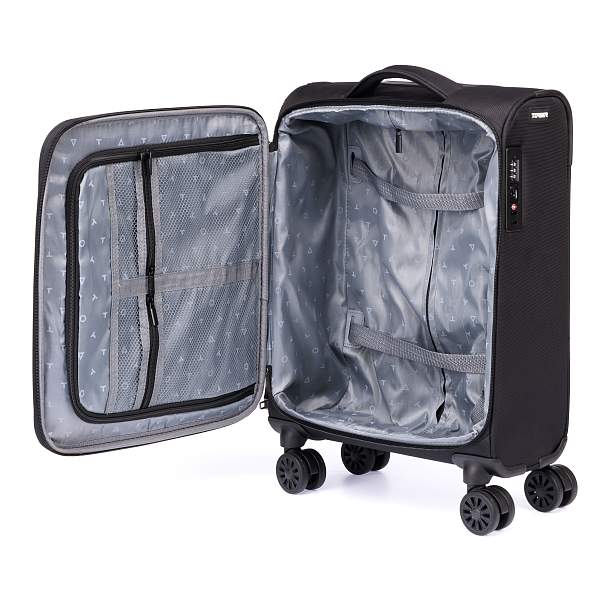 Чемодан TORBER Seyd, чёрный, нейлон 600D, 36,5 х 14 х 54 см, 32 л T2021S-Black Torber, Артикул: T2021S-Black фото №1