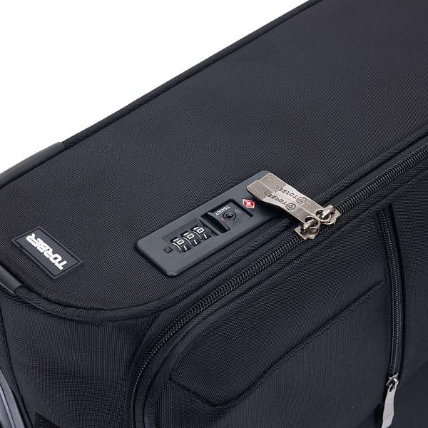 Чемодан TORBER Seyd, чёрный, нейлон 600D, 43,5 х 19 х 68 см, 56 л T2021M-Black Torber, Артикул: T2021M-Black фото №1
