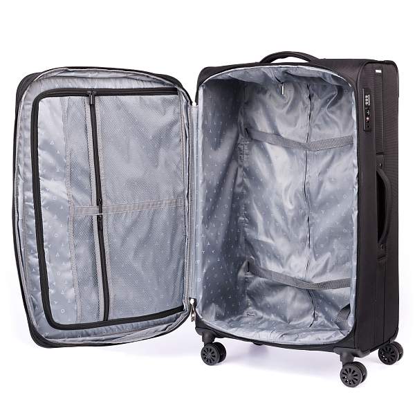 Чемодан TORBER Seyd, чёрный, нейлон 600D, 48 х 22 х 78 см, 85 л T2021L-Black Torber, Артикул: T2021L-Black фото №1