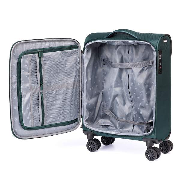 Чемодан TORBER Seyd, тёмно-зелёный, нейлон 600D, 36,5 х 14 х 54 см, 32 л T2021S-Green Torber, Артикул: T2021S-Green фото №1