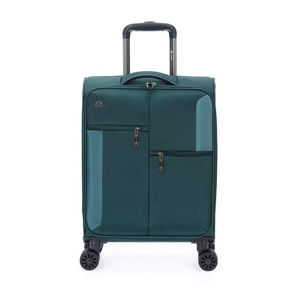 Чемодан TORBER Seyd, тёмно-зелёный, нейлон 600D, 36,5 х 14 х 54 см, 32 л T2021S-Green Torber, Артикул: T2021S-Green фото №1