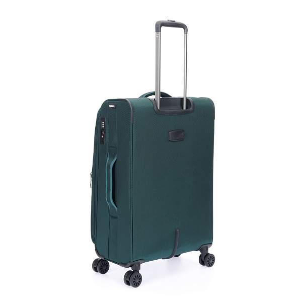 Чемодан TORBER Seyd, тёмно-зелёный, нейлон 600D, 43,5 х 19 х 68 см, 56 л T2021M-Green Torber, Артикул: T2021M-Green фото №1