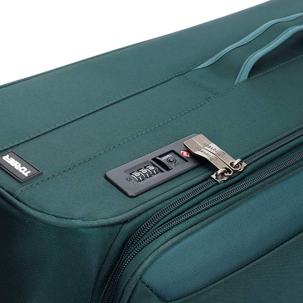 Чемодан TORBER Seyd, тёмно-зелёный, нейлон 600D, 43,5 х 19 х 68 см, 56 л T2021M-Green Torber, Артикул: T2021M-Green фото №1